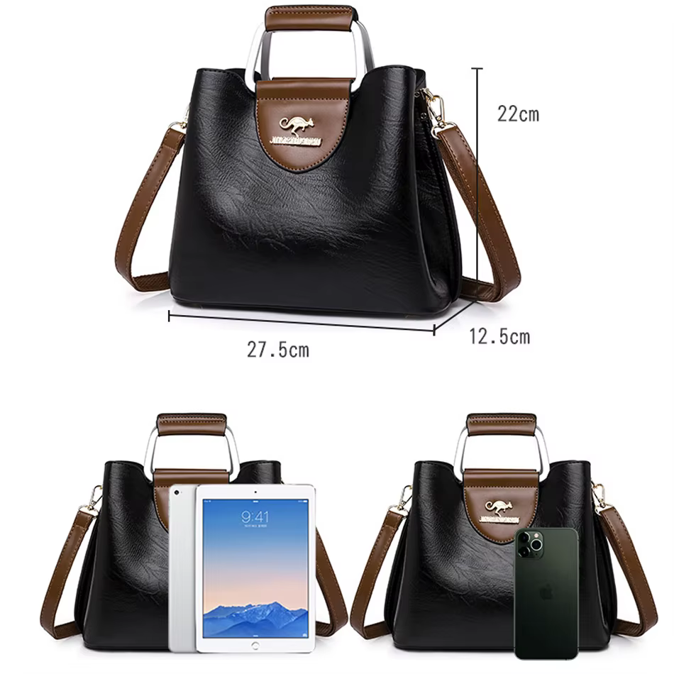 Sac à main de luxe de styliste pour femmes, sacoche en cuir huilé de marque, fourre-tout à bandoulière, petit Sac à la mode, 2024