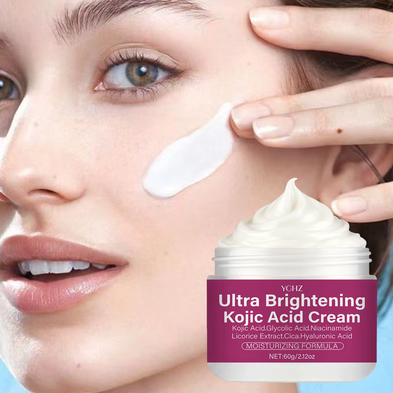 Crème éclaircissante à l'acide kojique contenant de la niacinamide