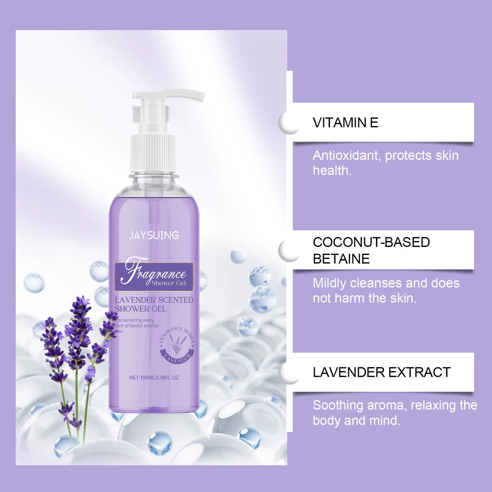 Gel douche parfumé, lavage du corps