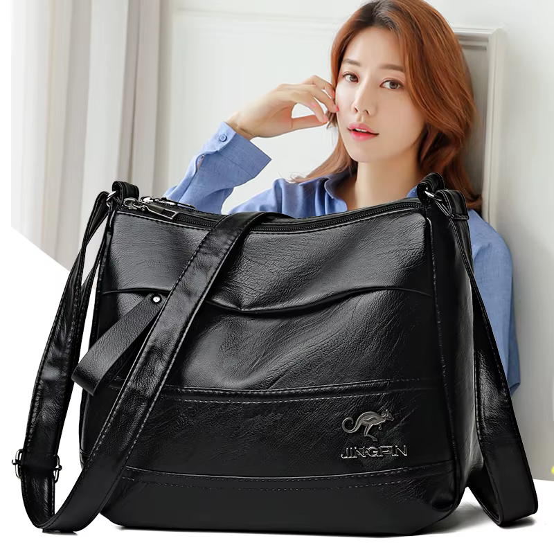 Sac à main asymétrique épaule dénudée en cuir élégant, sac de Shopping, nouvelle mode pour femmes, grain de peau de mouton, beau sac à bandoulière pour dames, 2024