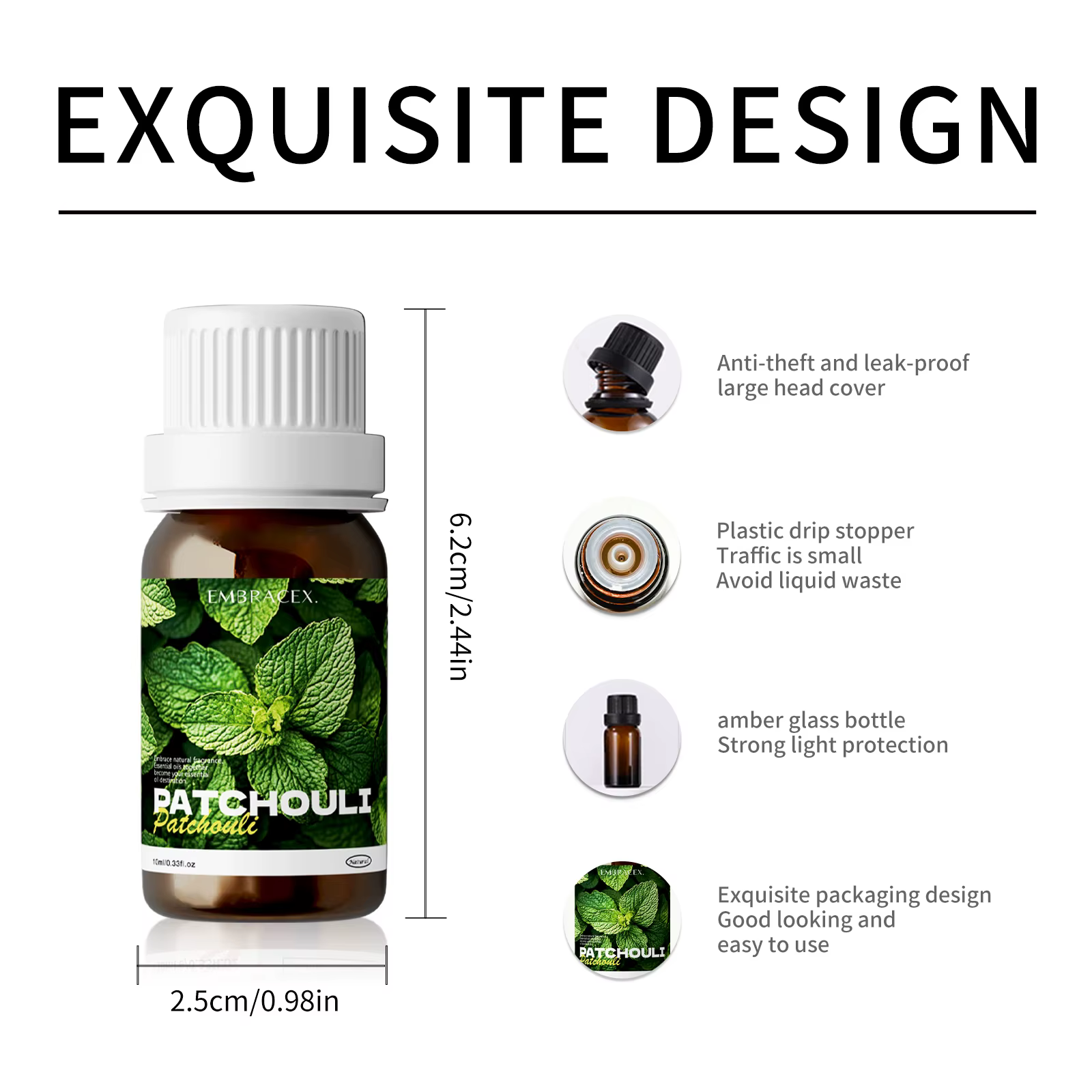 Huiles essentielles de patchouli 100% pures et naturelles pour humidificateurs domestiques