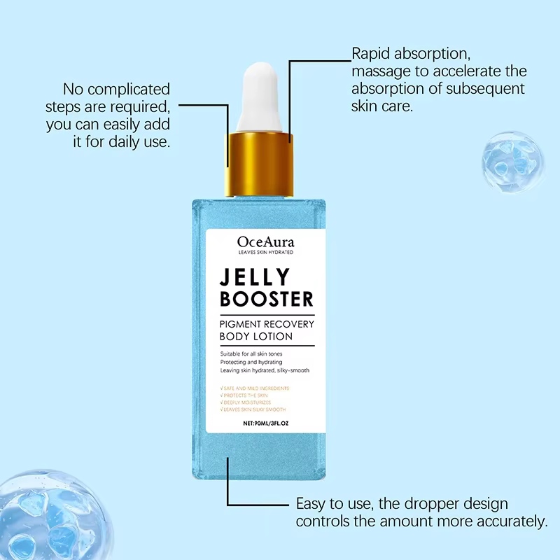 Lotion pour le corps de récupération de pigments de rehausseur de gelée sérum éclaircissant de Niacinamide