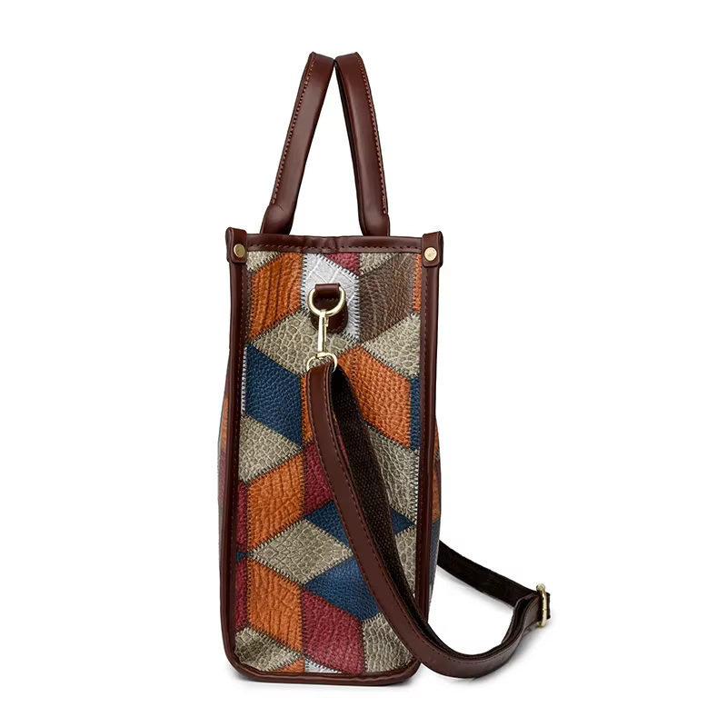 Sacs à Main de Grande Capacité en Cuir Souple pour Femme, Sac à Bandoulière Amorcé, Fourre-Tout Rétro, Cartable de Luxe, E27