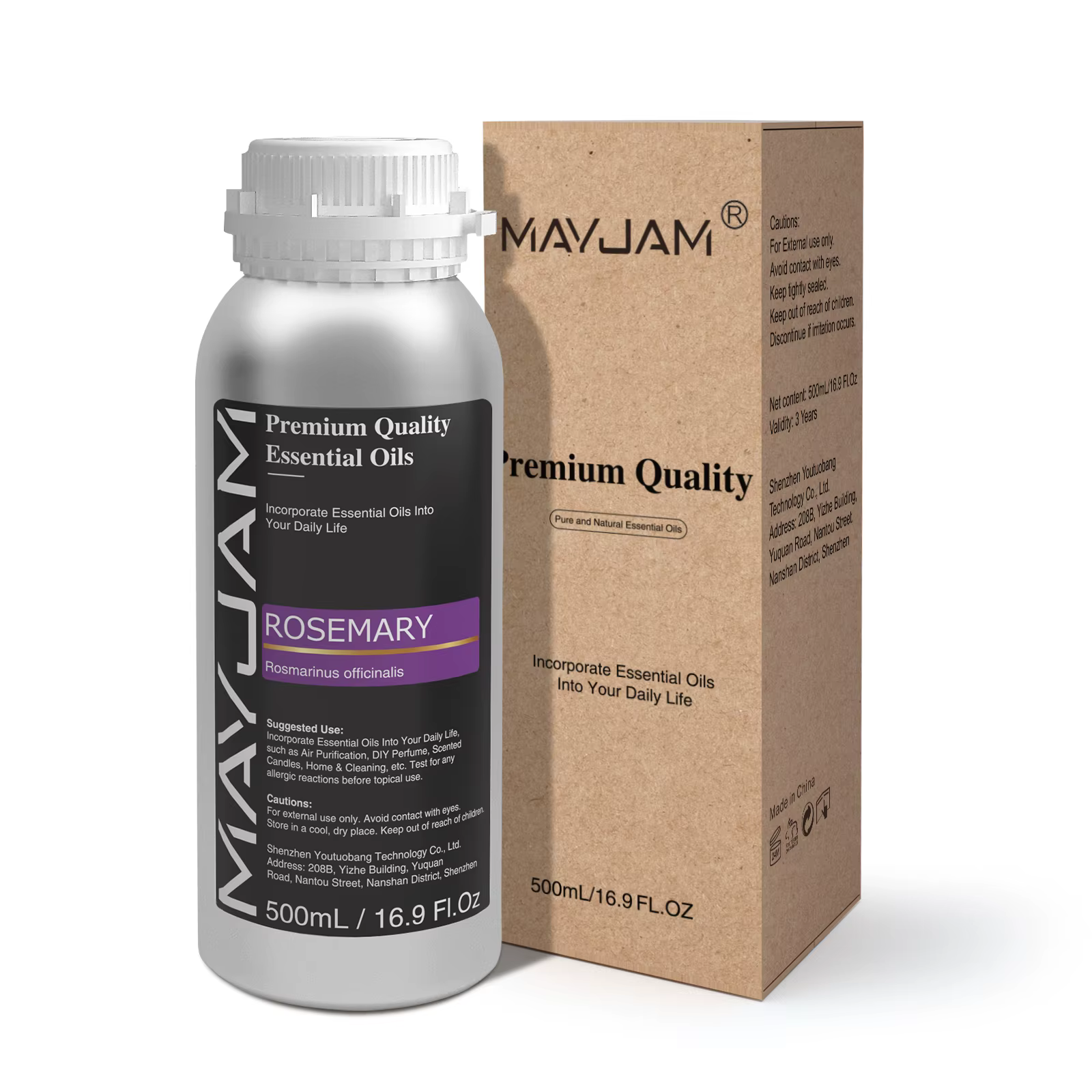 Huiles essentielles aromatiques MAYJAM 100ml 500ml Romarin Orange douce Lavande Eucalyptus Menthe Bergamote