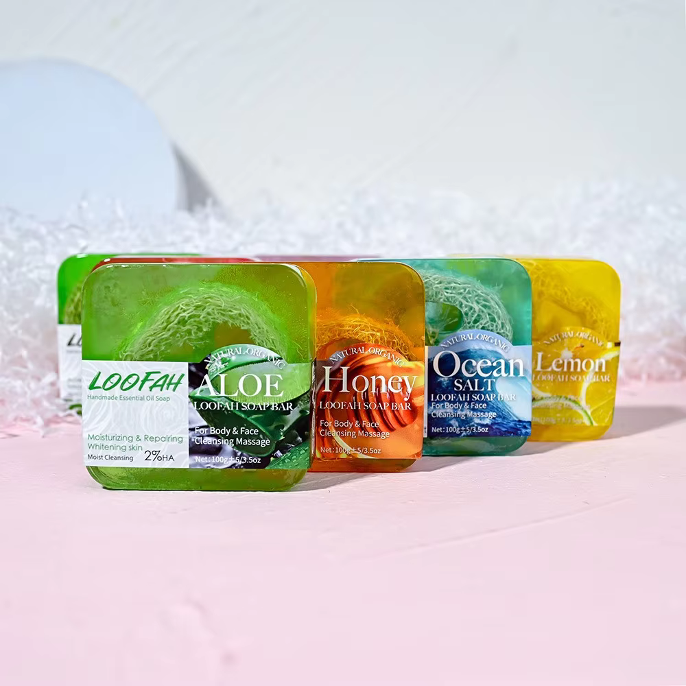 Savon Loofah à l'huile de lavande biologique