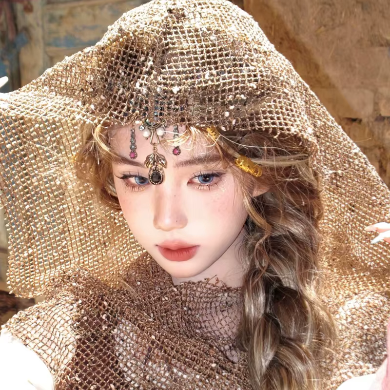 Manchon de chapeau Vintage pour filles, déchets du désert, vent, chaîne pour dames, Harajuku, vent Punk Hip Hop, Cosplay Y2K, marée, voile Cool, manches à main