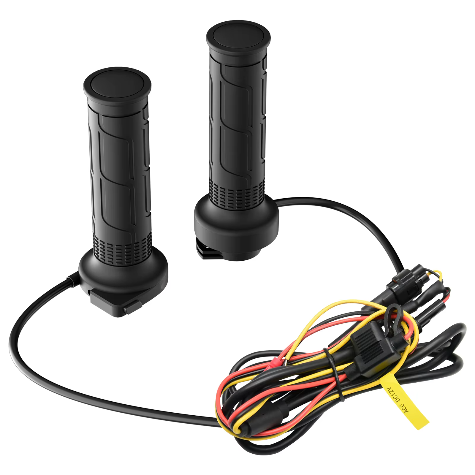 1 paire de poignées chauffantes pour moto 12V 22mm, poignées chauffantes universelles pour moto, poignées chauffantes réglables en température