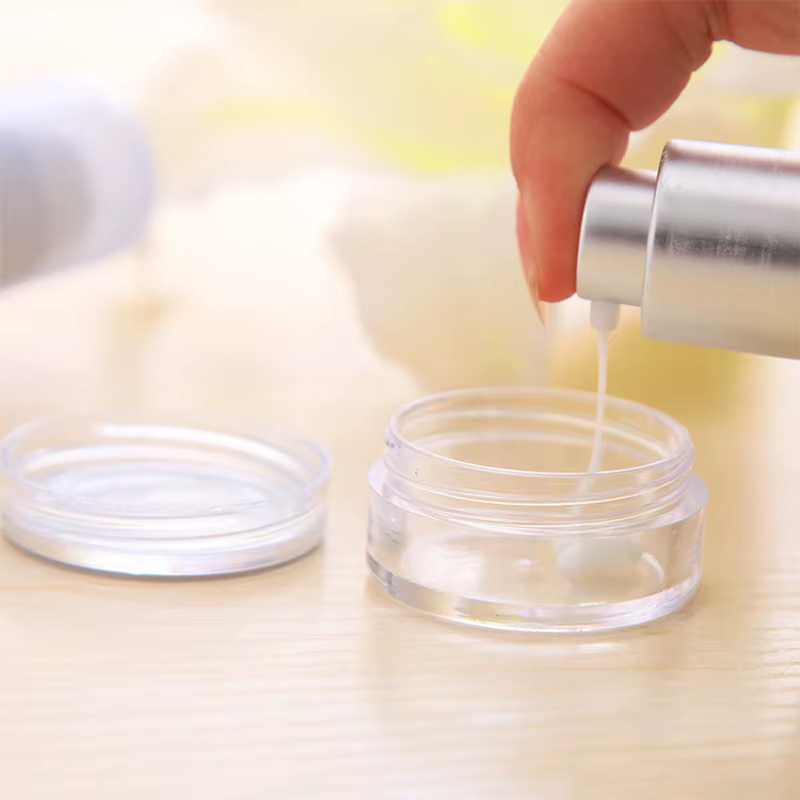 Pot à crème transparent pour échantillons