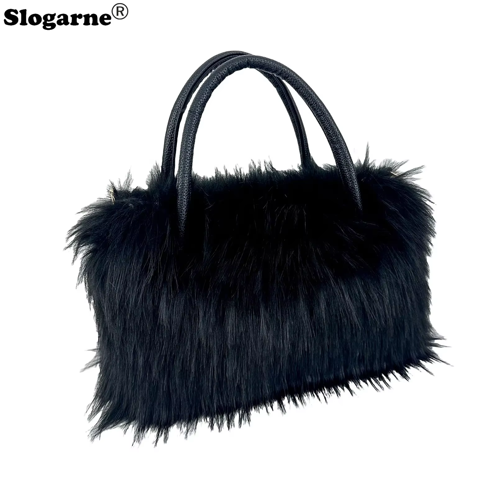 Femmes fourrure de renard sac à main dames hiver doux moelleux grande capacité sac fourre-tout de luxe nouveau Design fourrure de raton laveur sacs à bandoulière sacs à dos