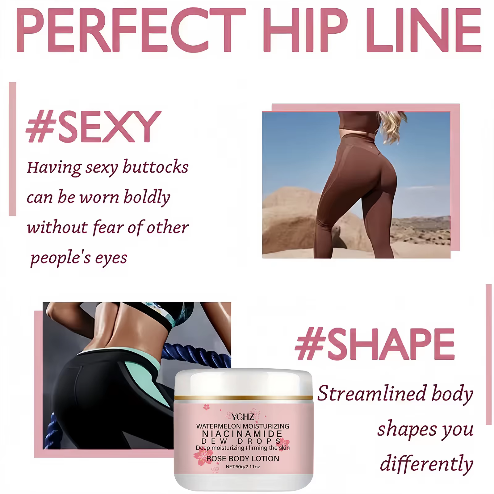 Crème liftante instantanée pour les fesses - 60g