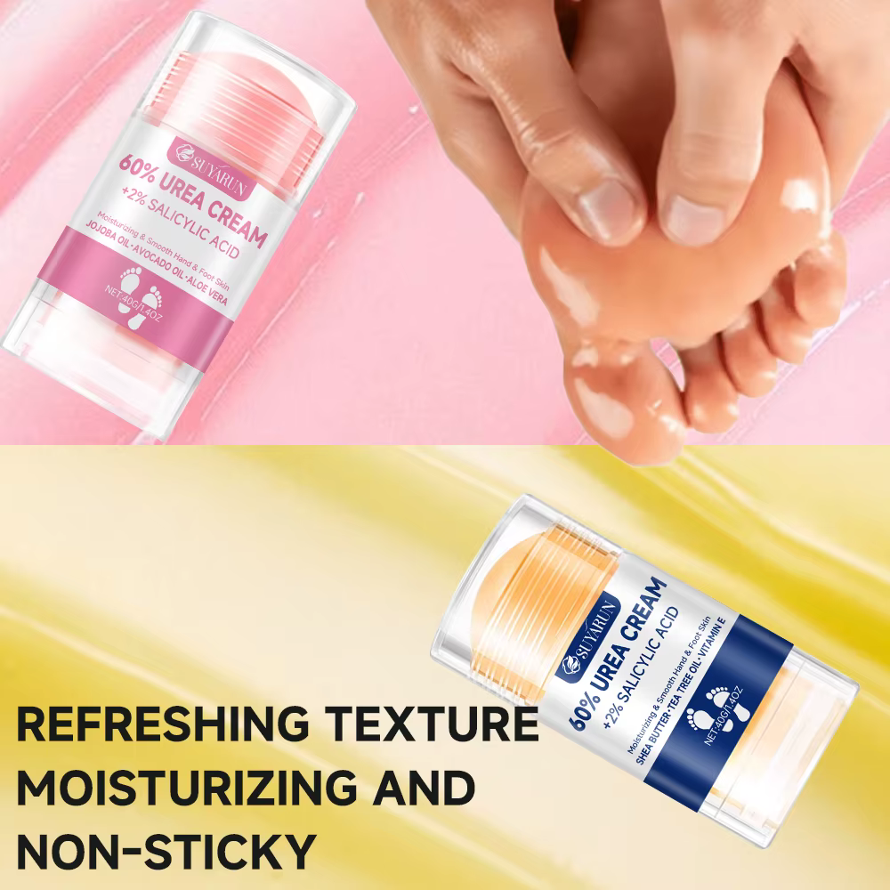 SUYARUN Bâton de crème pour les pieds à l'urée 60 % – Hydratant et exfoliant