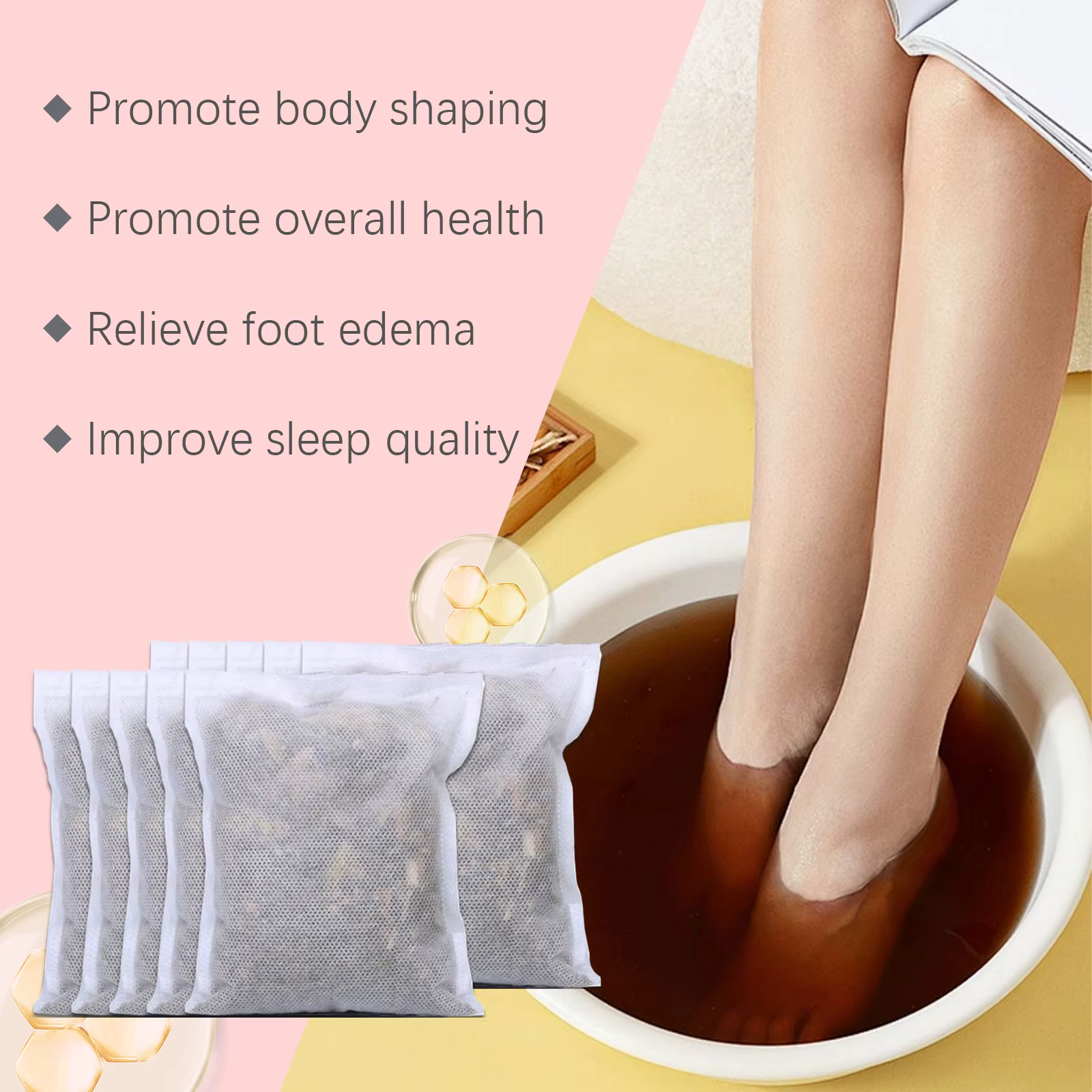 Pack de bain de pieds aux herbes pour le confort des pieds