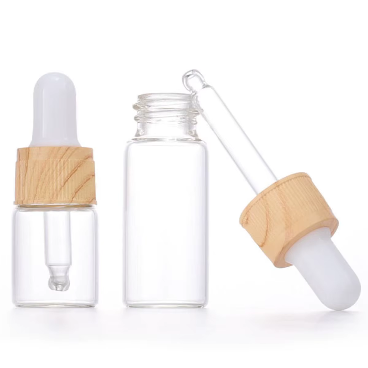 Flacon compte-gouttes en verre transparent 10x5ml - 20ml