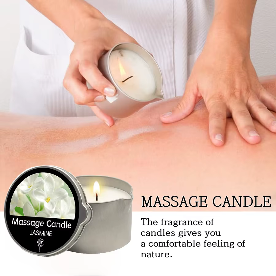 Bougie de Massage-huile essentielle- Six parfums différents