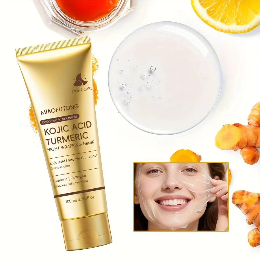 Acide kojique curcuma masque pelable de nuit 100ml collagène hydrolysé éclaircissant peau raffermissant traitement du visage coréen