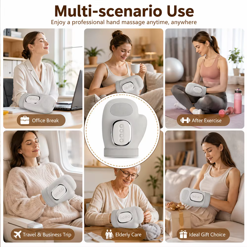 Masseur pour les mains avec compression par airbag