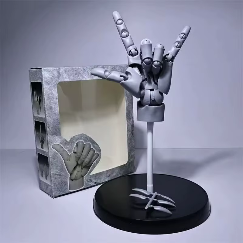 Modèle de main hautement articulé à l'échelle 1/1, mains gauche et droite, Sculpture anatomique articulée pour la référence du dessin artistique, figurine d'anime