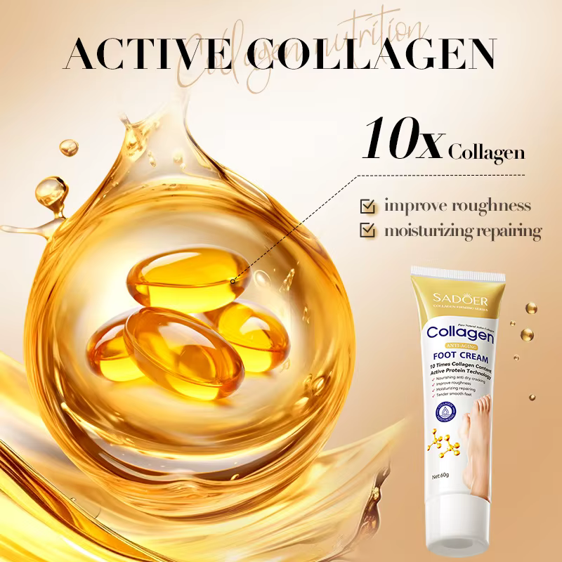 SAODER collagène pied crème pieds soins de la peau hydratant raffermissant nourrissant réparateur