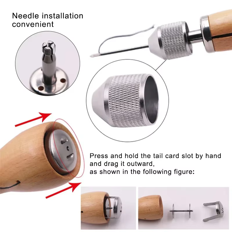 8 pièces/ensemble bricolage fil à coudre en cuir outils de couture à la main artisanat du cuir bord couture bandes de ceinture cordonnier toile outils de réparation