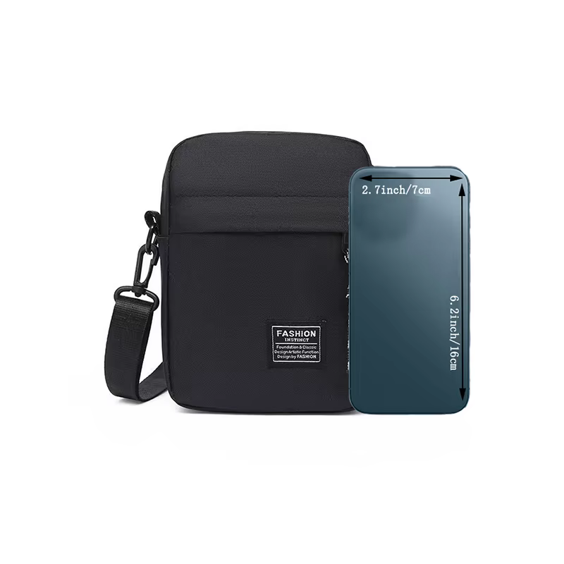 Sac pour hommes, disponible en conception d'épaule ou de bandoulière unique, adapté à un usage quotidien pendant l'école en nylon