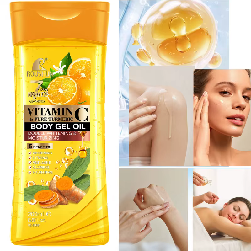 200ML VITAMINE C PURE TURMERIC Huile corporelle Hydratante