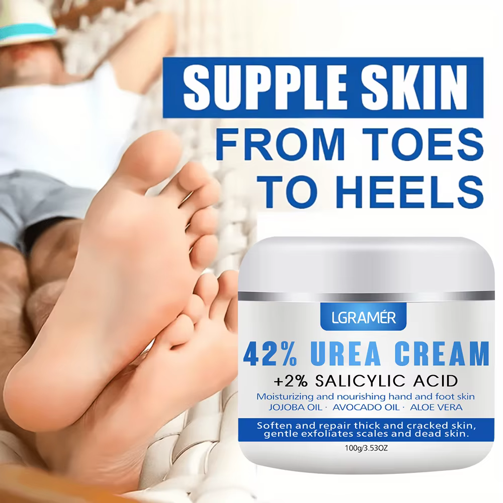 LGRAMER Crème pour les mains et les pieds à l'urée adoucit et hydrate la peau soulage la sécheresse répare les fissures exfolie et pénétrations en profondeur