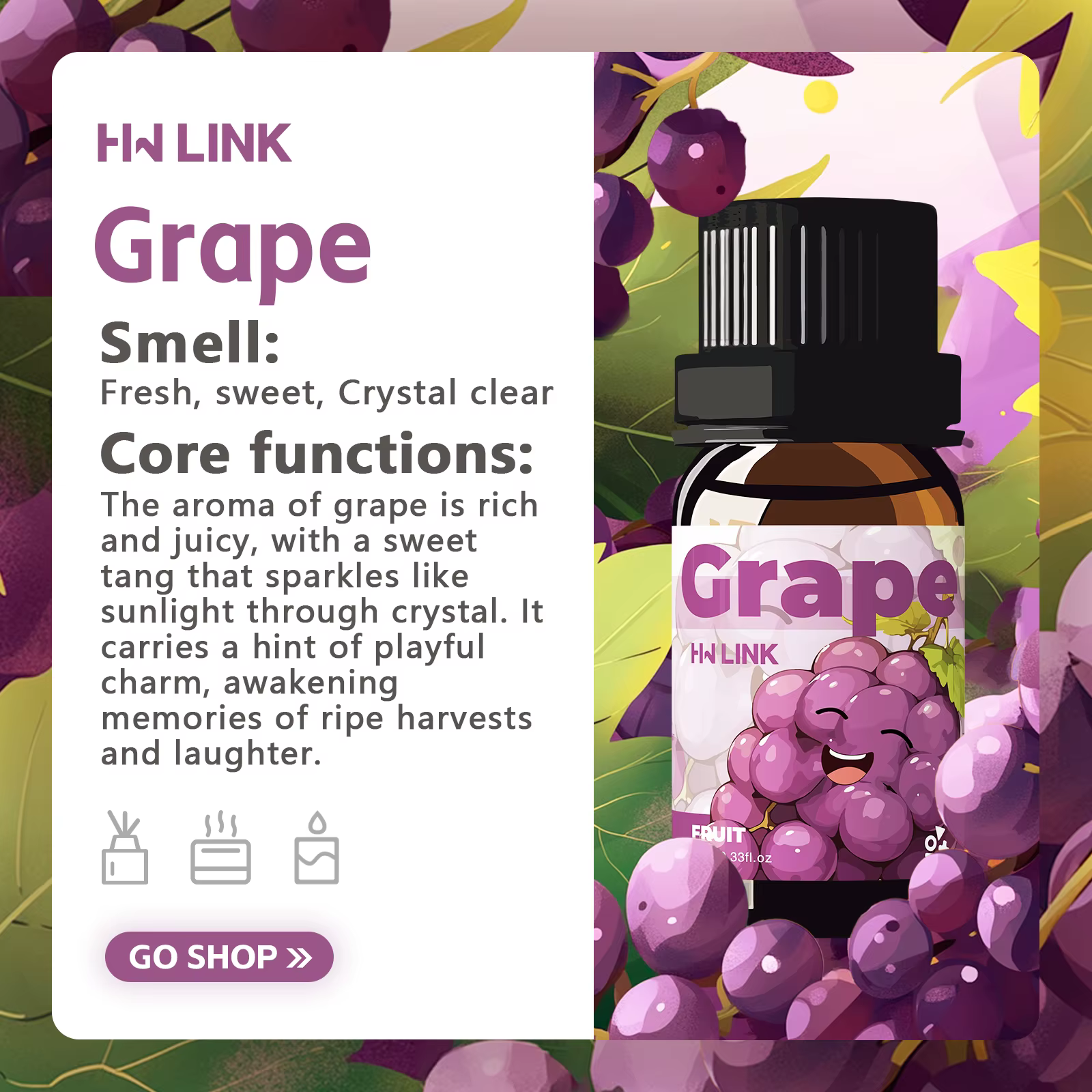 Huile essentielle de raisin 10ml