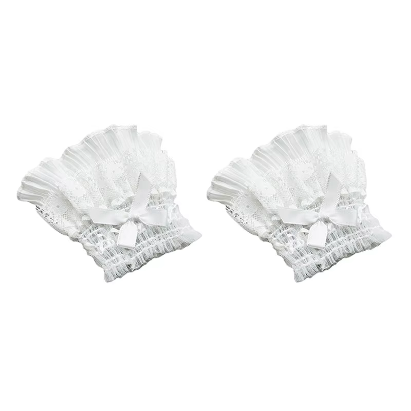 Poignets gothiques Lolita pour femmes et filles, accessoires de Cosplay de demoiselle d'honneur avec nœud papillon, fête