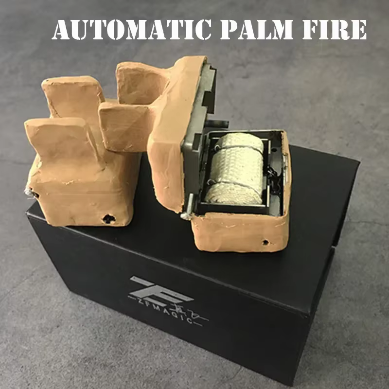 Tour de magie automatique du feu de la paume – Générateur de flamme électronique pour la main, rechargeable par USB, illusion de scène, accessoire professionnel