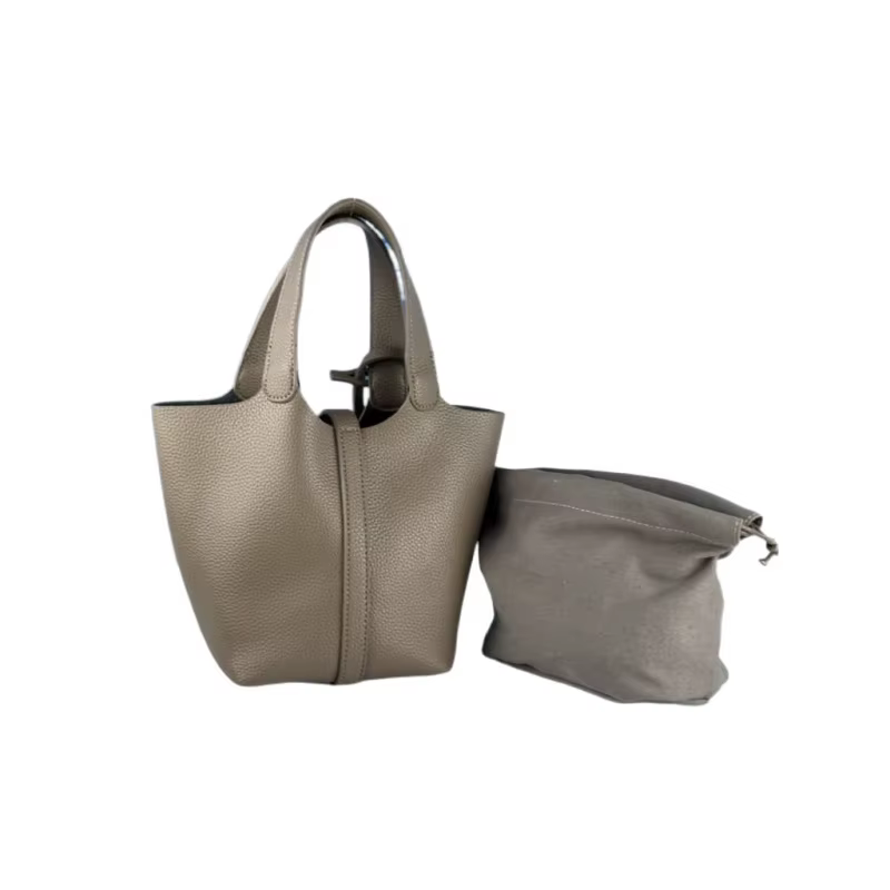 Sac à main pour femme en cuir souple, élégant et grande capacité, sac mère-enfant, sac à main de style panier, sac seau, shou