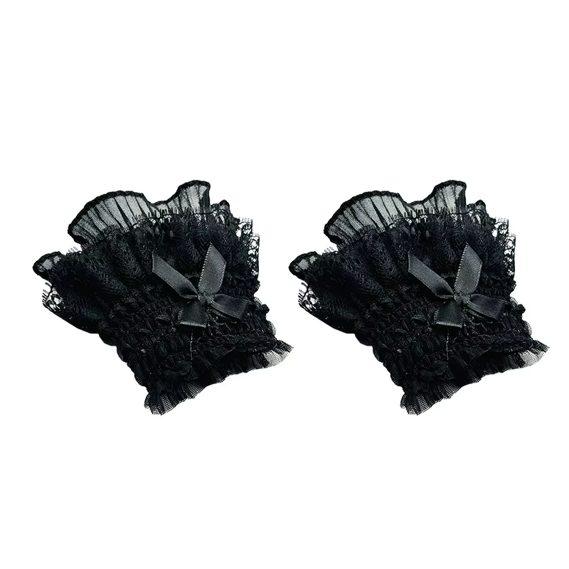 Poignets gothiques Lolita pour femmes et filles, accessoires de Cosplay de demoiselle d'honneur avec nœud papillon, fête