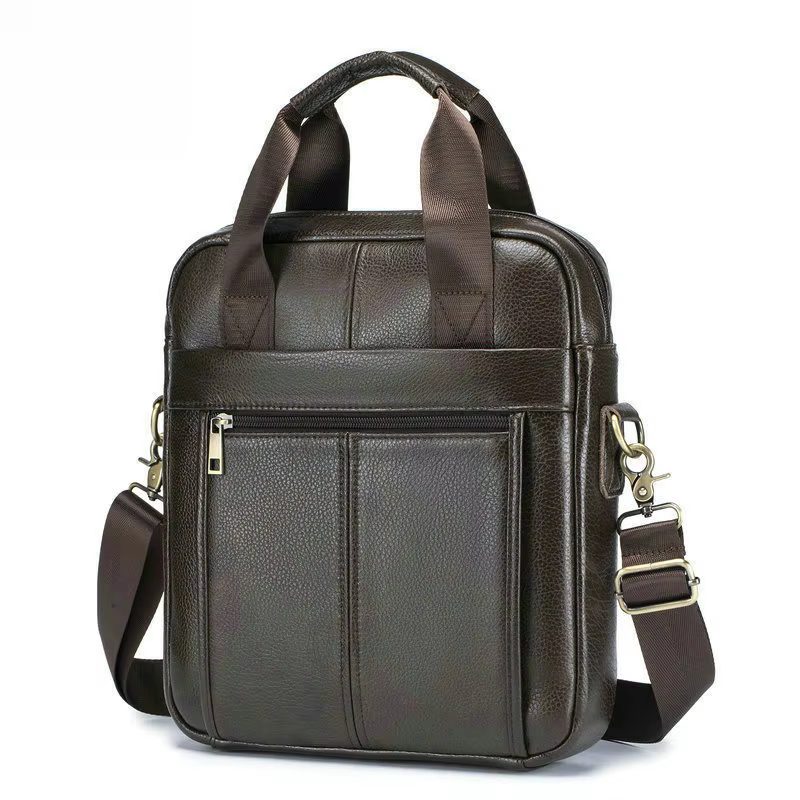 Sac à bandoulière pour homme, tendance et élégant, en cuir véritable, sac à main pour homme, sac bandoulière, sacoche d'affaires en cuir