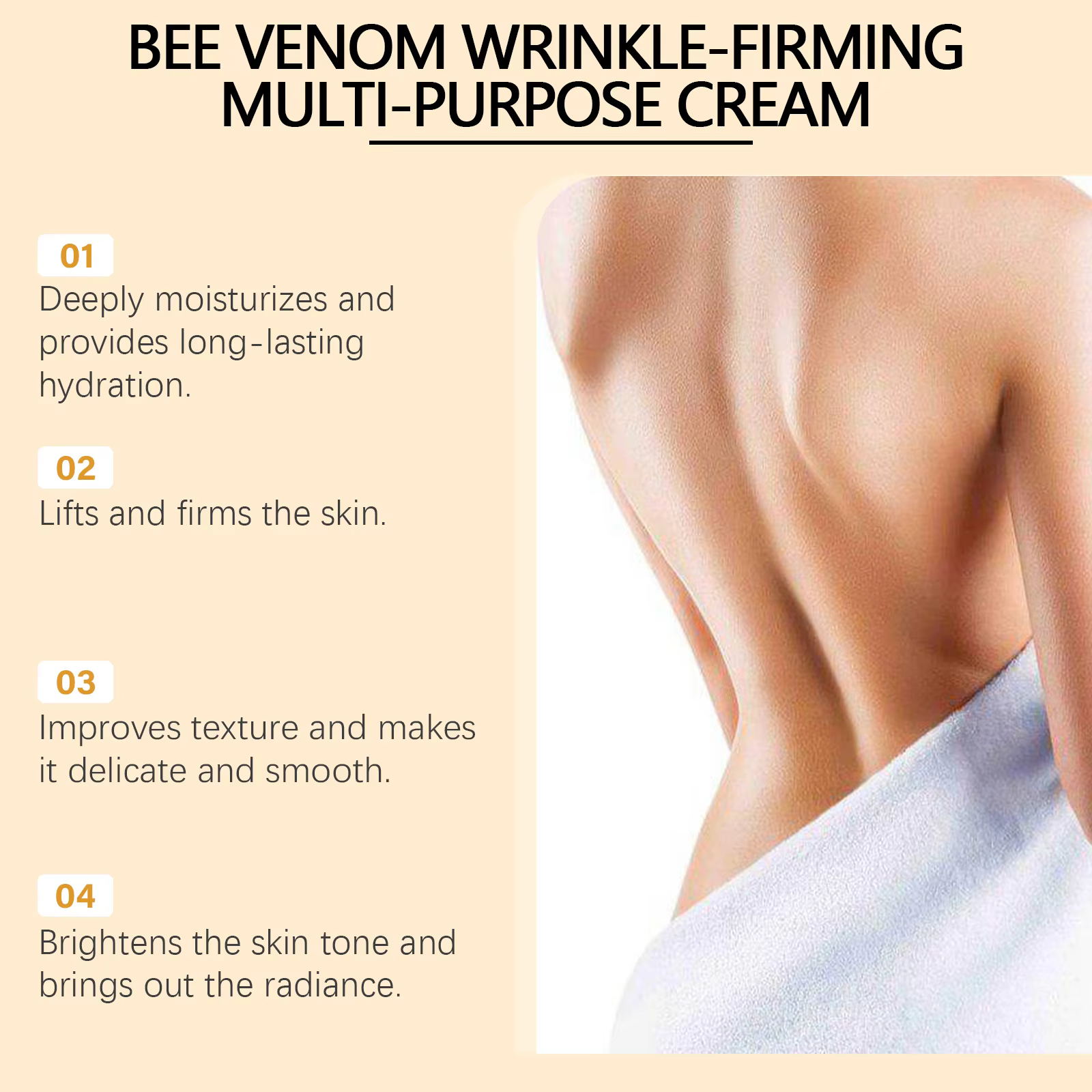 Crème raffermissante au venin d'abeille