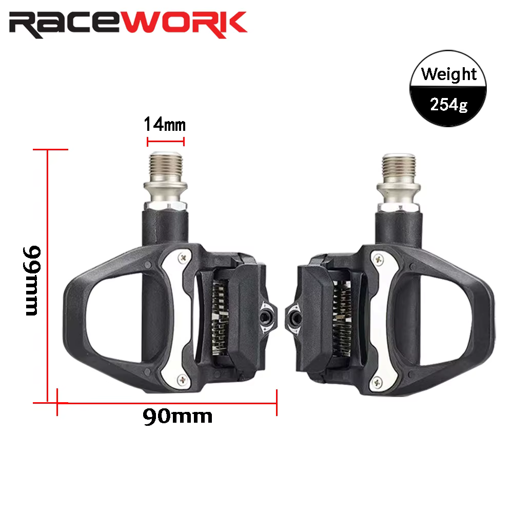 RACEasy-Pédales de vélo de route à roulements scellés, ultra-légères, en nylon, système éventuelles D autobloquant