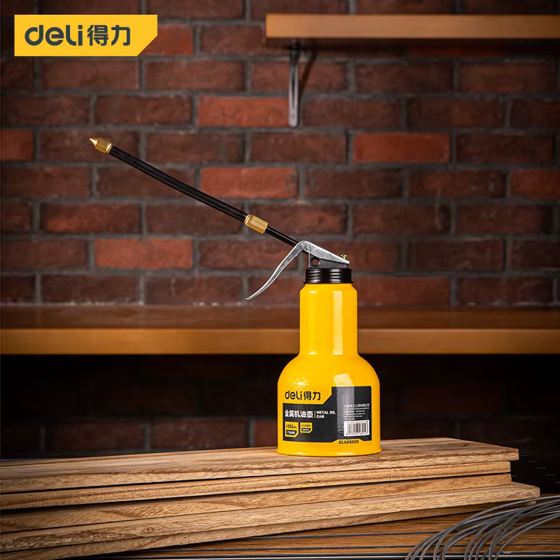 Deli – huileur d'huile en métal, pompe haute pression, pistolets à graisse, Pot d'huile de voiture, bouteille de réparation automobile, outil manuel 250ml 300ml 500ml