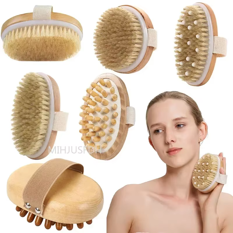 Brosse de Massage pour la peau sèche 2 en 1