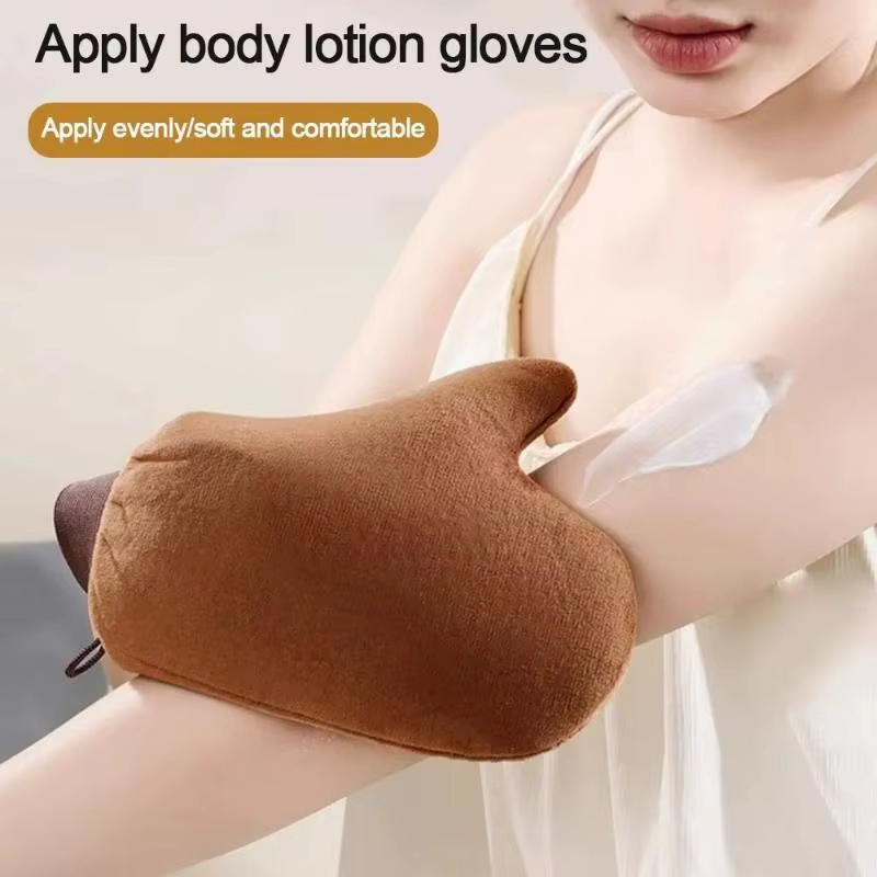 Gant applicateur de bronzage auto-bronzant double face pour lotion corporelle