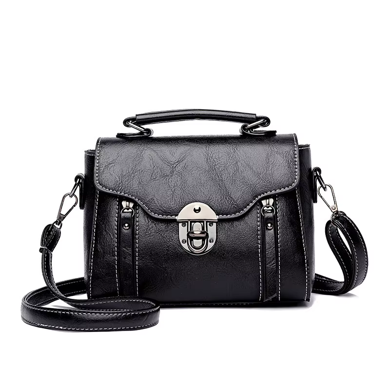Sac bandoulière rétro tendance pour femme, petit sac carré polyvalent, sac à main et sac à l'épaule, idéal pour le quotidien, en PU souple