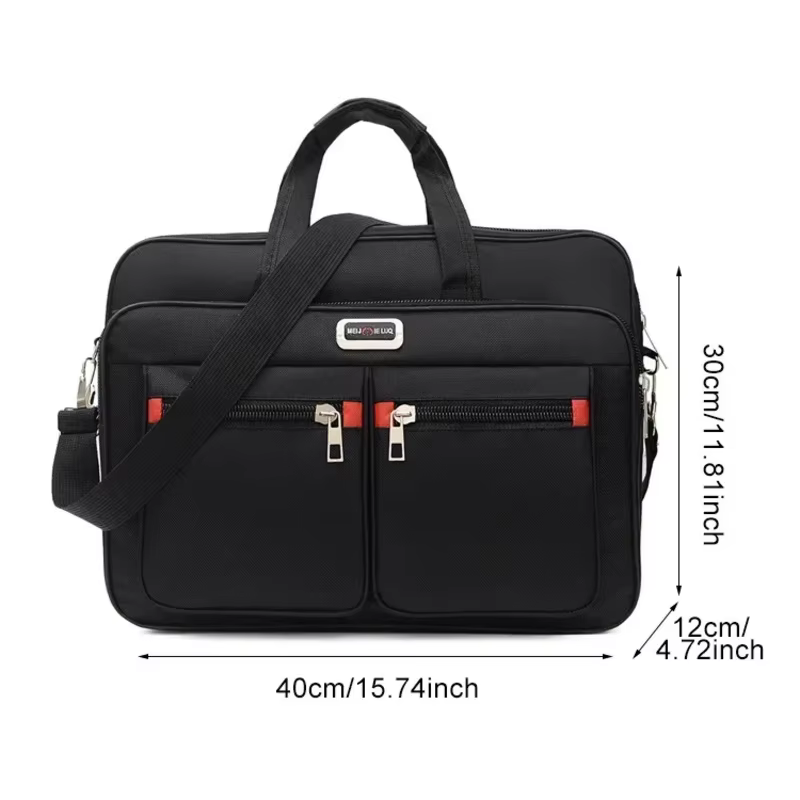 Porte-documents d'affaires de grande capacité pour hommes, sac à bandoulière Portable polyvalent, sac à main à poches multiples pour usage professionnel et décontracté