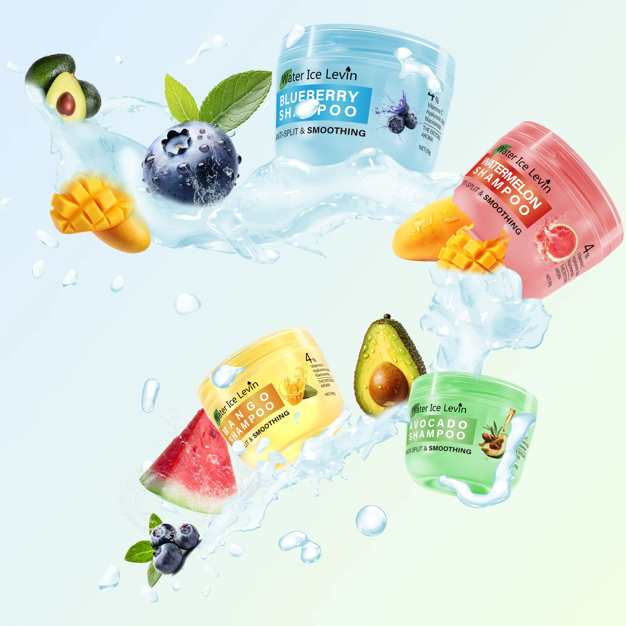 Pack Shampoing Fruits Tropicaux - Hydratation Profonde, Réparation Cheveux Secs Abîmés - Soin Capillaire Spécial Saison Automne Hiver