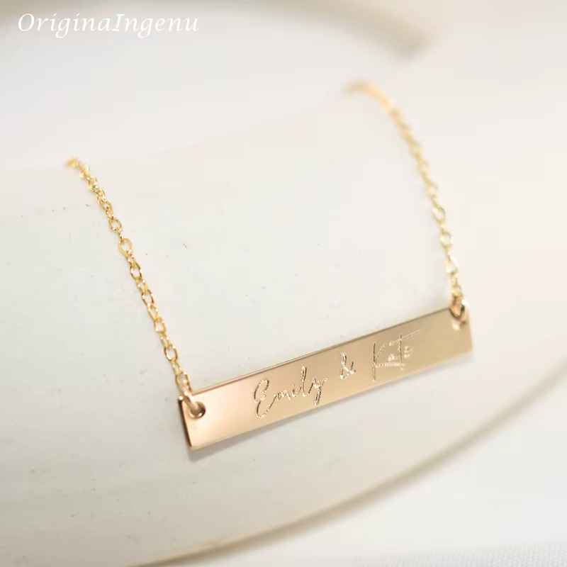 Collier d'écriture fait main, bijoux d'écriture fait main, collier rempli d'or, style Boho, ras du cou, pendentifs Kolye pour femmes