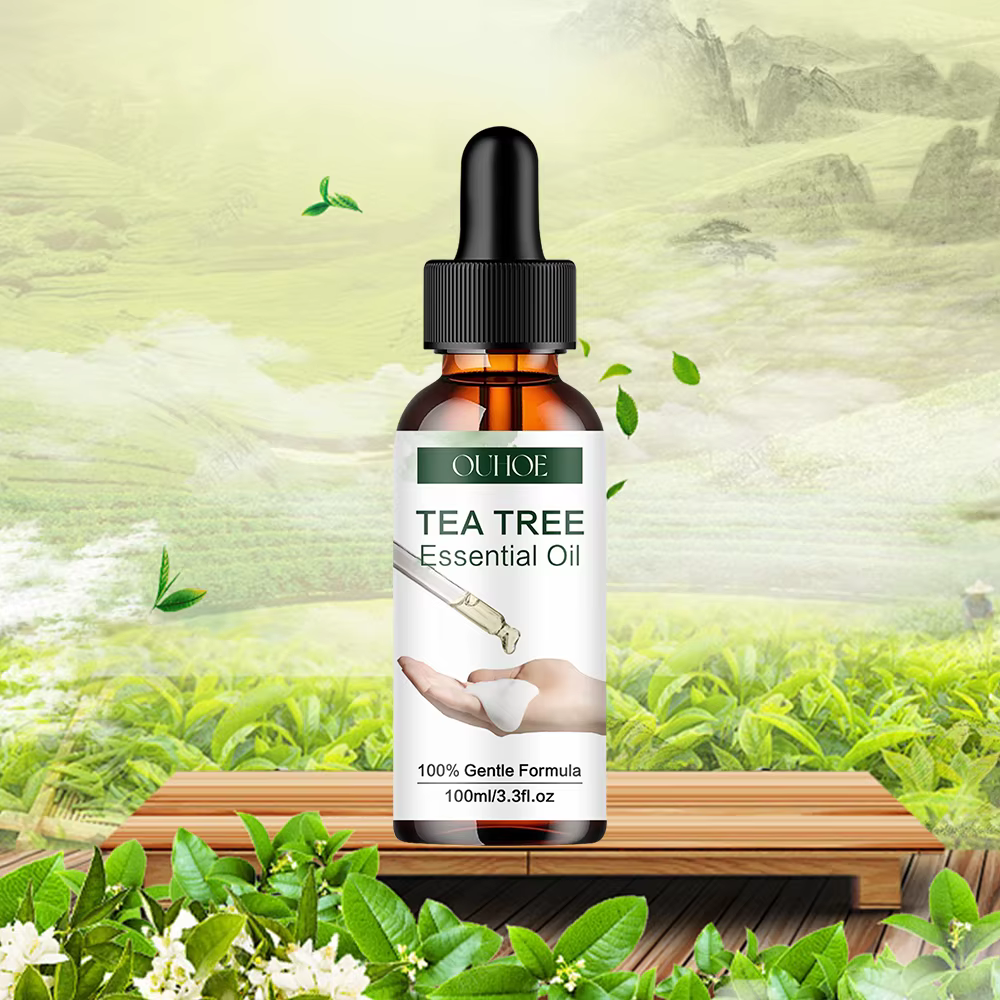 Huile d'arbre à thé naturelle hydratante pour le visage et le corps