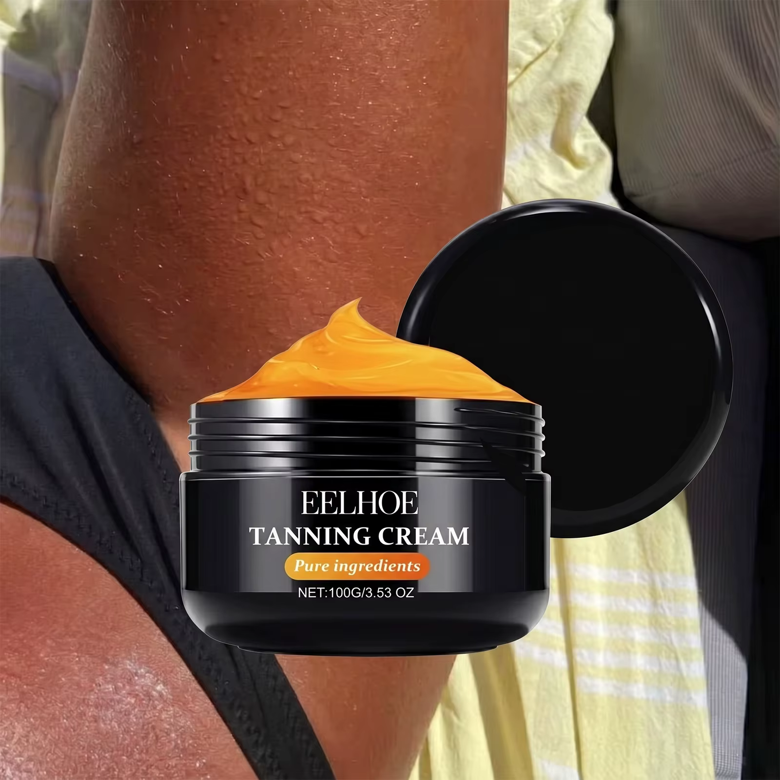 Crème auto-bronzante estivale sans soleil pour le visage et le corps