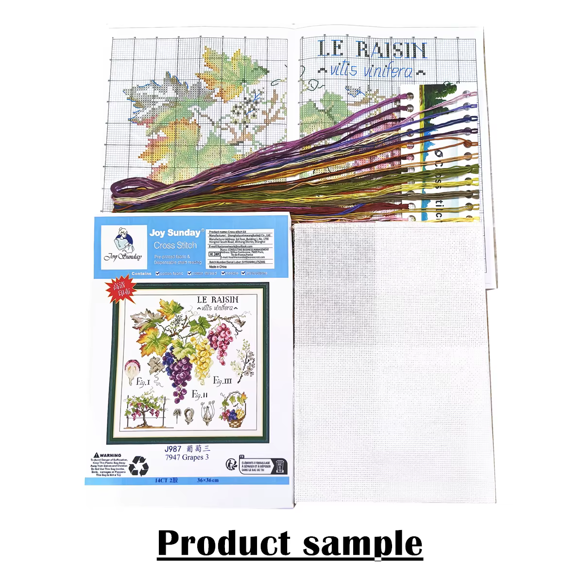 Kit de point de croix à coudre à la main, toile imprimée 14ct 11ct, broderie DIY faite à la main
