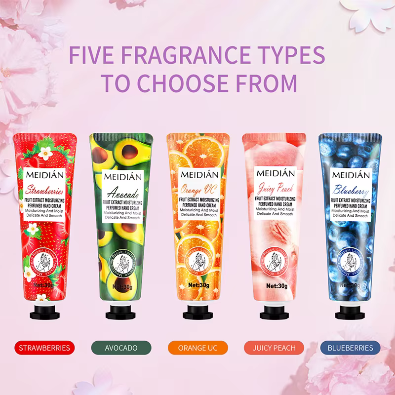 Meidian Fruit Fragrance Hand Cream Pack de 5 en boîte