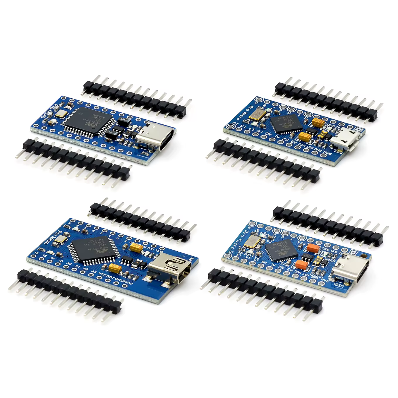 MICRO/MINI/TYPE-C USB Pro Micro pour module arduino ATmega32U4 5 V/16 MHz avec en-tête à 2 rangées pour Leonardo, en stock, meilleure qualité