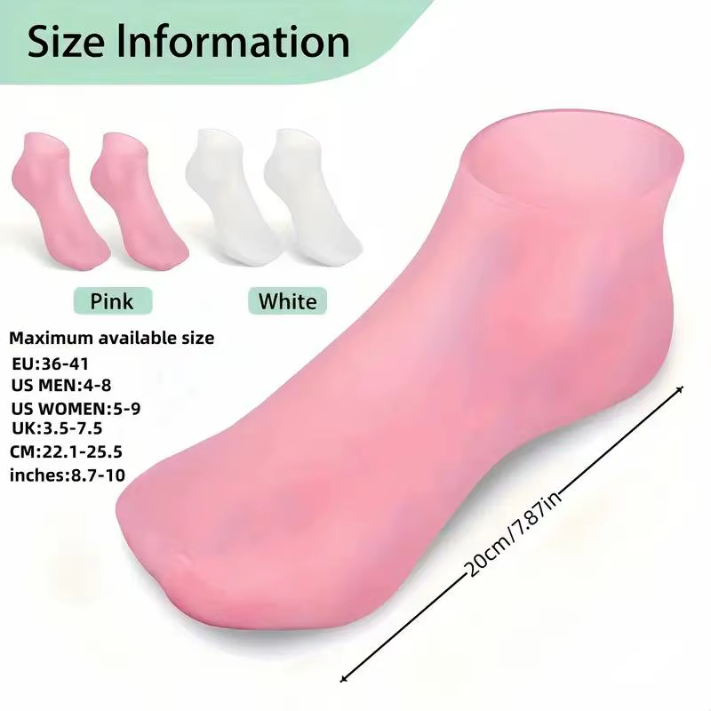 Chaussettes hydratantes en Gel de Silicone