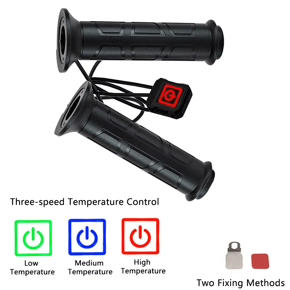 Poignées chauffantes électriques moulées pour moto, scooter, cyclomoteur, guidon 22 mm, réglables, pour motocross