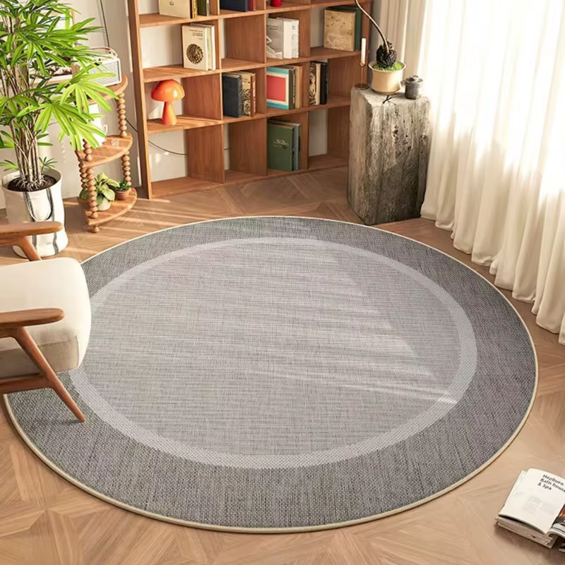 Tapis rond bohème coloré Mandala Design Orange marron Beige tons motif ethnique tapis pour la décoration intérieure