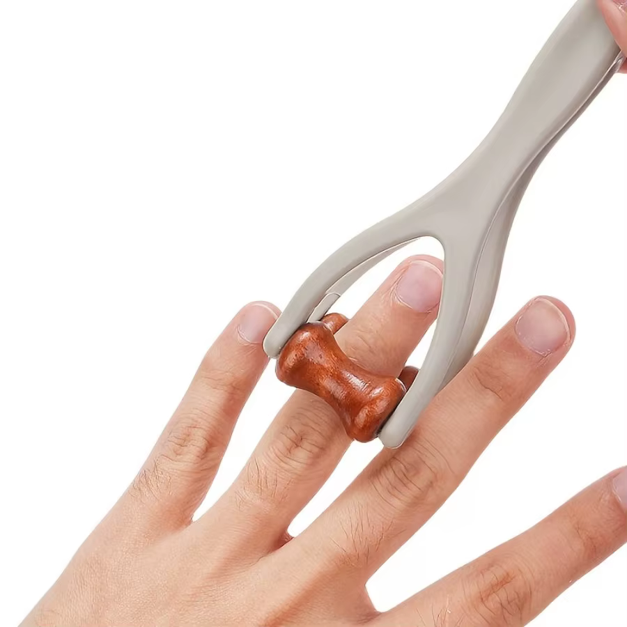 Ensemble gratte-dos et masseur de mains : Outil extensible pour le dos + rouleau à billes pour les doigts